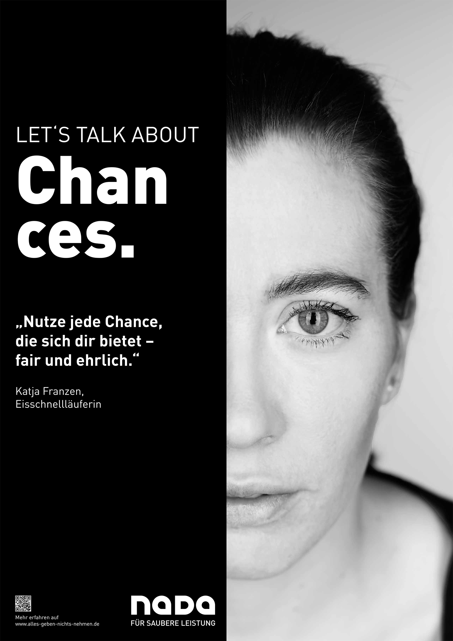 NADA Plakat-Kampagne mit Katja Franzen