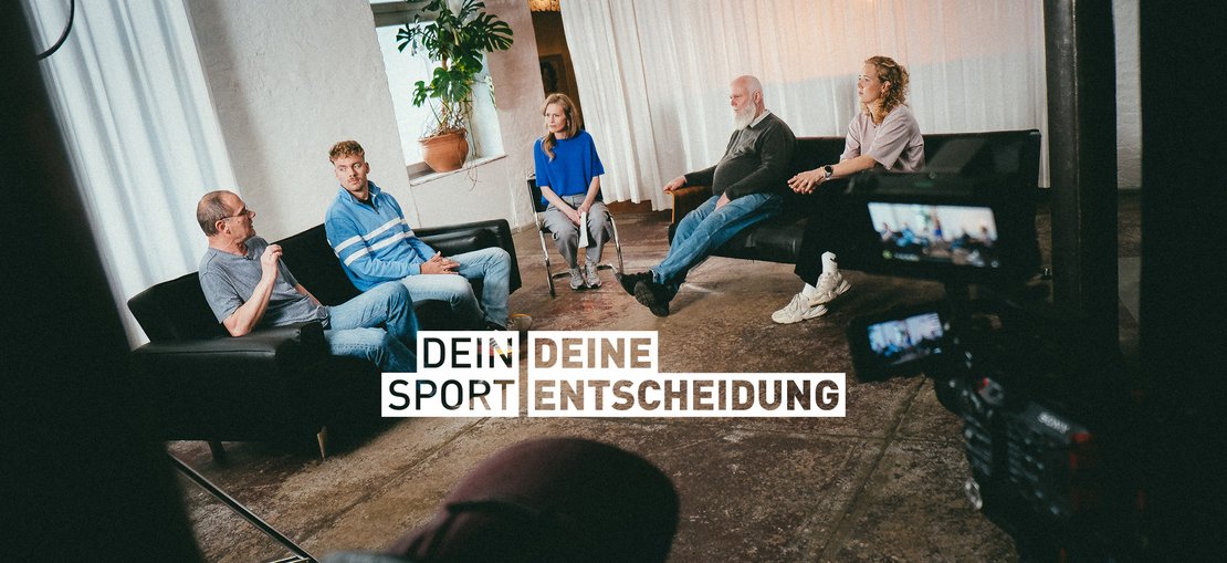 Die Talk-Runde für die Kampagne Dein Sport. Deine Entscheidung.