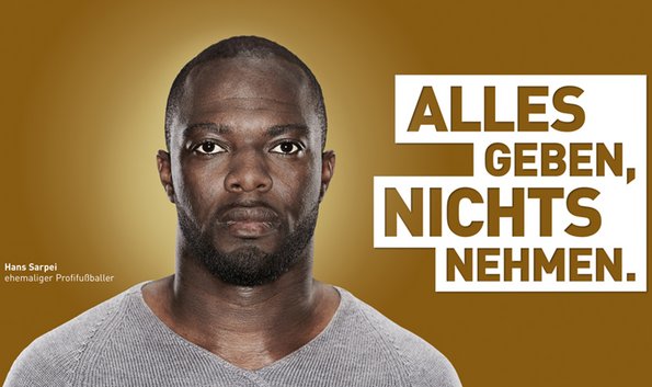 Hans Sarpei, Unterstützer der NADA-Initiative ALLES GEBEN, NICHTS NEHMEN