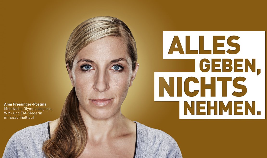 Anni Friesinger-Postma, Mehrfache Olympiasiegerin, Welt- und Europameisterin im Eisschnelllauf Unterstützerin der NADA-Initiativemit ihrem Statement